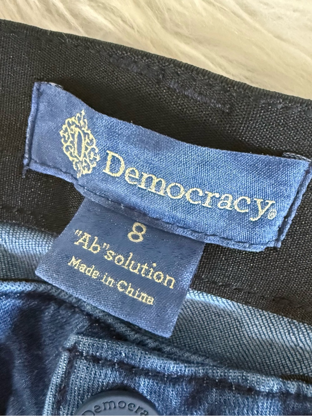 Democracy Itty Bitty Bootcut Jeans Size 8 Dark Wash Ab Solution Stretch - Picture 4 of 7